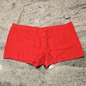 Mossimo Supply Co Red Linen Shorts